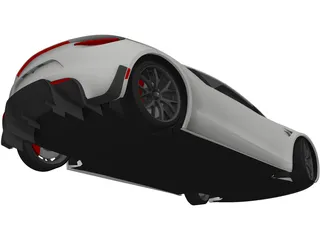 Tesla Roadster (2020) 3D Model preview