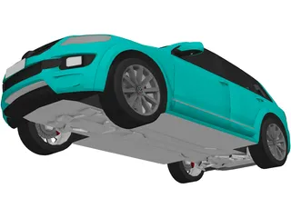 Volkswagen T-Cross (2019) 3D Model preview
