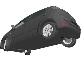 Fiat Punto 5-Door (2012) 3D Model preview