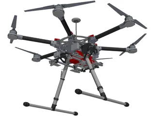 DJI Spreading Wings S900 3D Model preview