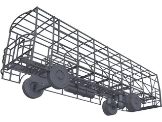 Bus Chassis 3D Model preview