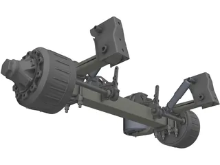 Trailer Axle 3D Model preview
