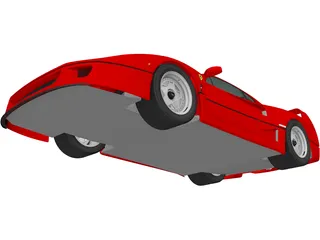 Ferrari F40 (1987) 3D Model preview