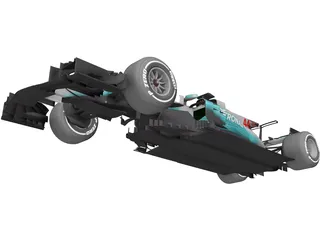 Mercedes-AMG F1 W08 EQ Power 3D Model preview