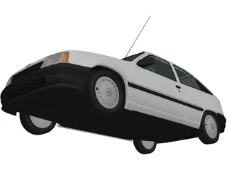 Opel Kadett 3-door (1991) 3D Model preview