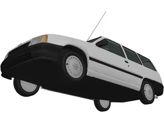 Opel Kadett Caravan (1991) 3D Model preview