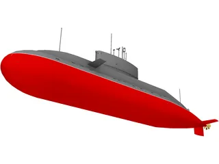 Project 636 Paltus (Kilo Class) 3D Model preview