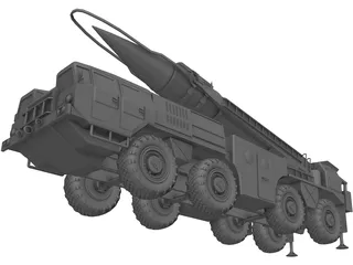 Scud Missile Launcher 3D Model preview