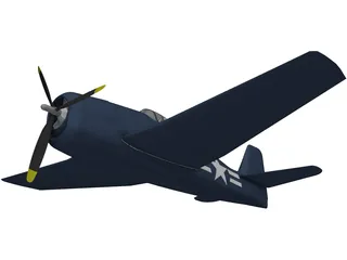 Grumman F6F Hellcat 3D Model preview