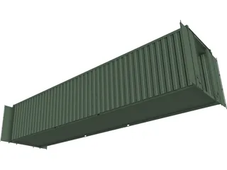 40 inch ISO Shipping Container 3D Model preview