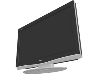 LCD Sharp Aquos 3D Model preview