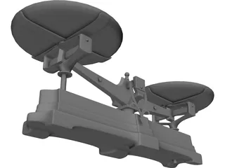Balance with scales 3D Model preview