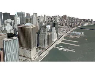 New York City Lower Manhattan 3D Model preview