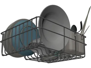Dish Set 3D Model preview
