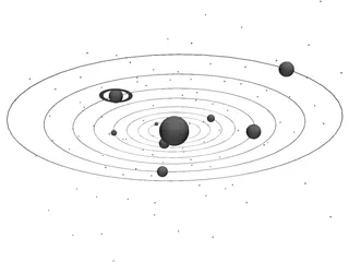 Solar System 3D Model preview