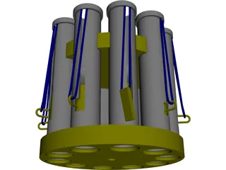 Raquetball Gattling Gun 3D Model preview