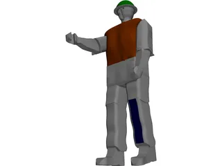 Working Man 3D Model preview