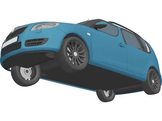 Skoda Roomster 3D Model preview