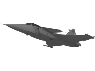 Saab JAS-39C Gripen 3D Model preview