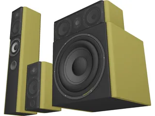 Speakers 3D Model preview
