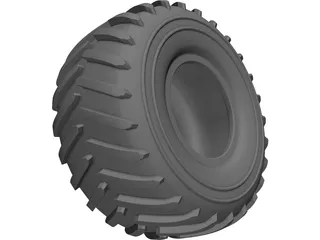 Green Area Tyre 33 inch 3D Model preview