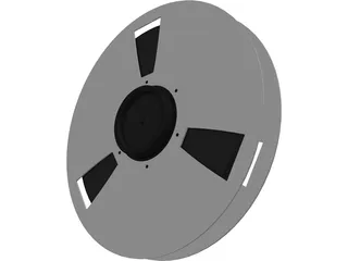 Ampex Tape Reel 3D Model preview