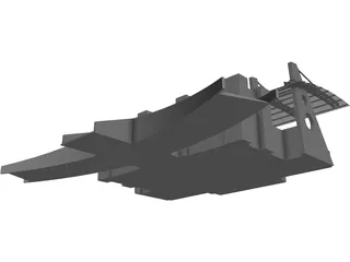 Stadium Canopy 3D Model preview