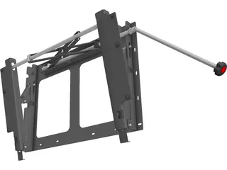 LCD TV Wall Stand 3D Model preview