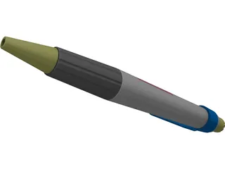 Retractable Pen 3D Model preview