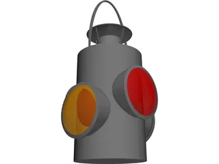 Railroad Lantern 3D Model preview