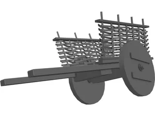 Medieval Cart 3D Model preview