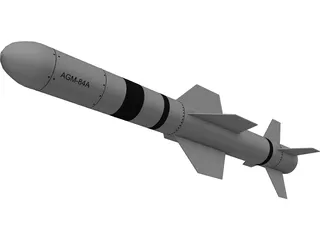 AGM-84A Harpoon 3D Model preview