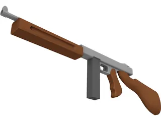 Old School Rifle 3D Model preview