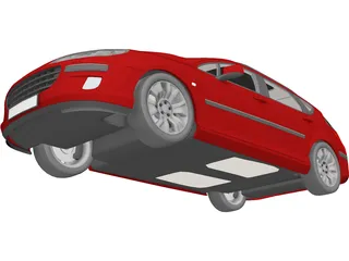 Peugeot 407sw 3D Model preview