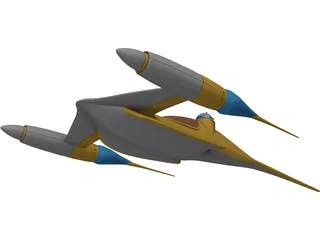 Star Wars Naboo N1 Starfighter 3D Model preview