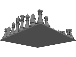 Chess Board 3D Model preview