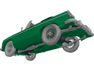 MGB Sports Car 3D Model preview