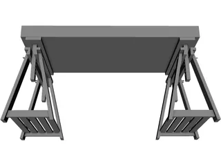 Desk IKEA 3D Model preview