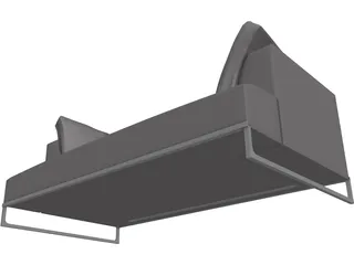 B&B Couch 3D Model preview