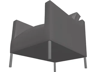 B&B Armchair 3D Model preview