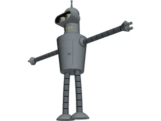 Futurama Bender 3D Model preview