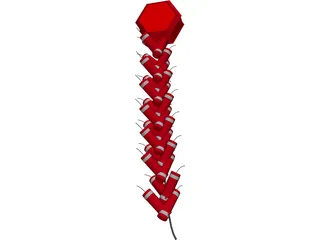 Chinese Firecracker 3D Model preview