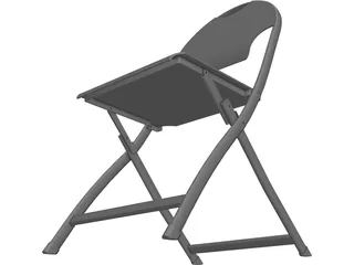 Folding Chair 3D Model preview