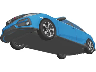 Honda Civic RS Hatchback (2020) 3D Model preview