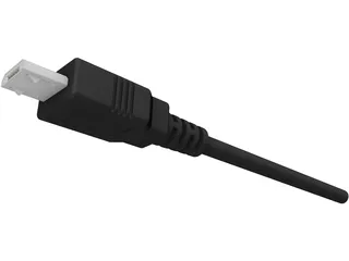 Micro-USB Plug 3D Model preview