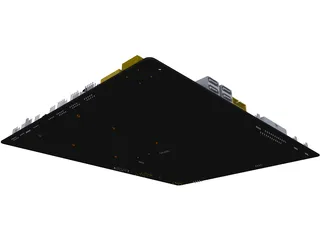 MSI X370 Gaming Pro Carbon Motherboard 3D Model preview