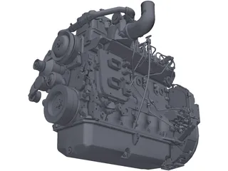 Cummins QSB 6.7 Engine 3D Model preview