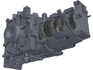Hewland LD200 Gearbox 3D Model preview