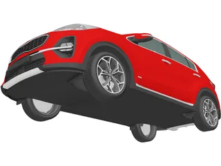 Kia Sportage GT-Line (2018) 3D Model preview