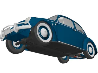 Volkswagen Beetle (1962) 3D Model preview